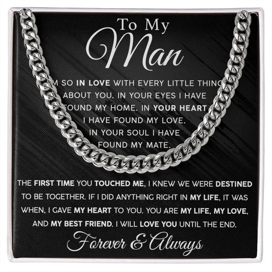Until The End Men's Cuban Link Chain For Him - Shopping Therapy, LLC Jewelry