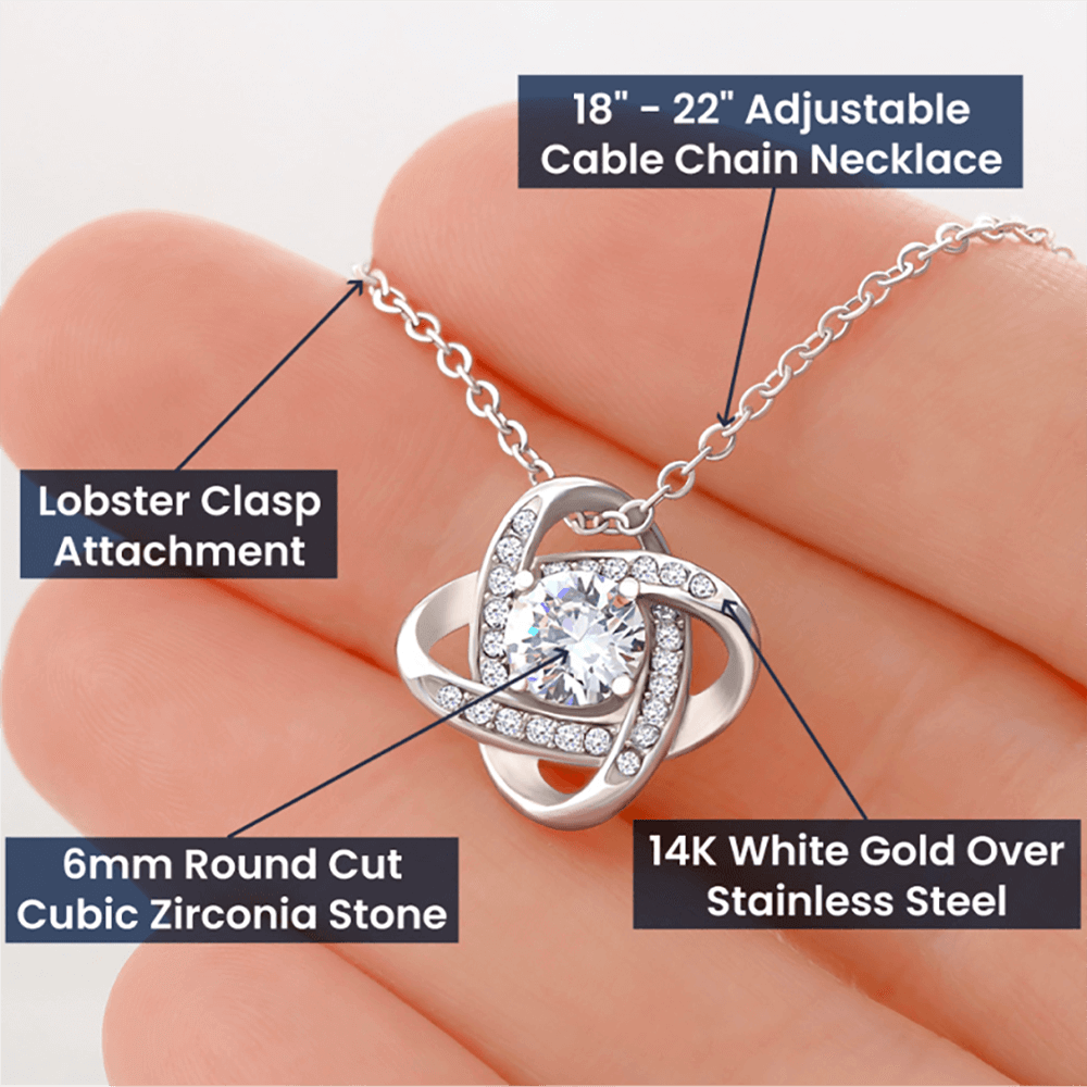 Grateful For You-Love Knot Necklace For Mom - Shopping Therapy, LLC Jewelry