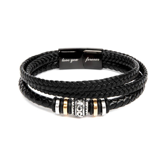Cherished Moments-Men's Vegan Leather Bracelet - Shopping Therapy, LLC Jewelry