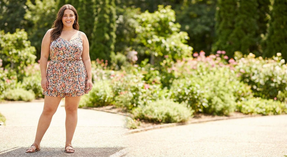 Skort rompers for plus size body types