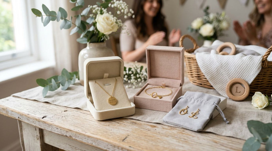 Personalized jewelry for baby shower gifts