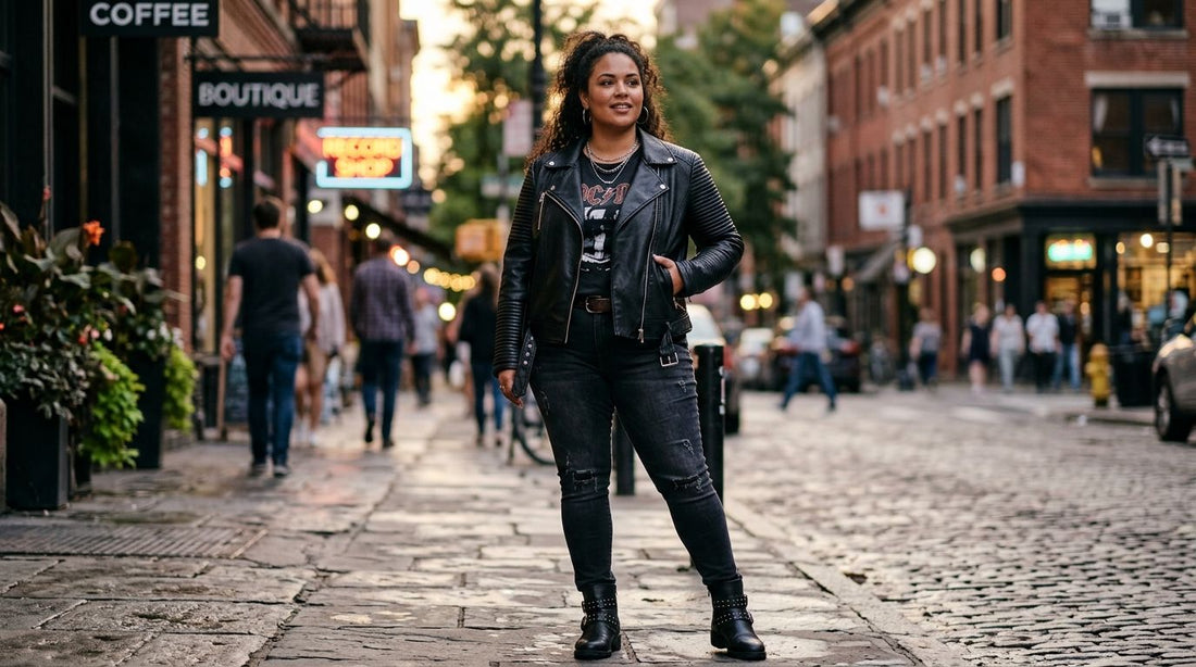 Best plus size faux leather jackets for edgy looks