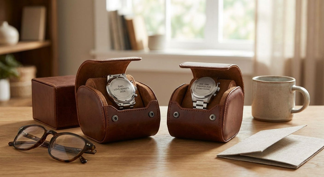 Personalized engraved watches for men: father's day gift guide