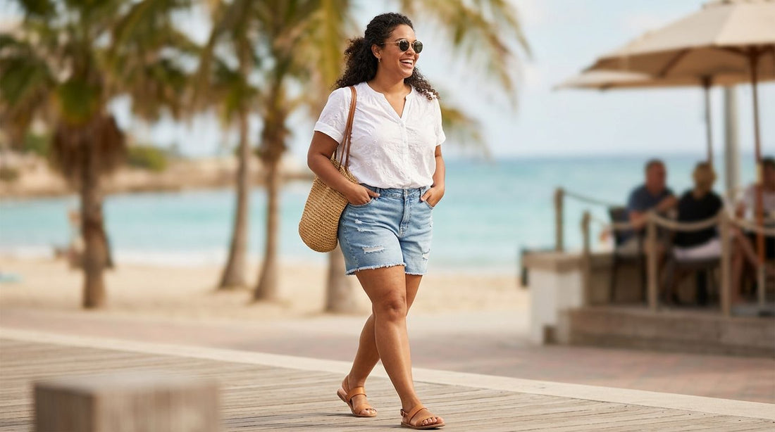 Plus size denim shorts for summer outfits