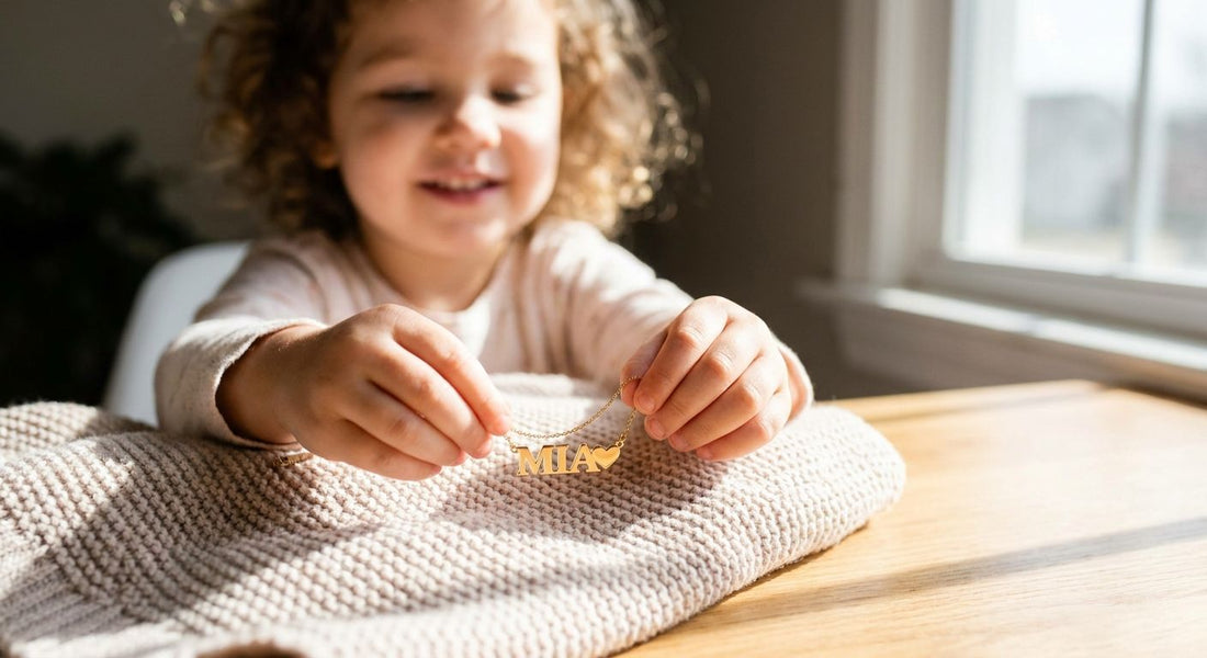 Custom name jewelry for kids