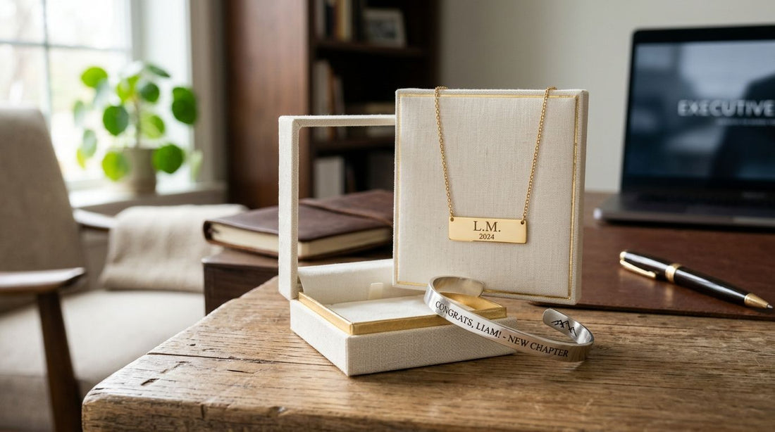 Personalized jewelry for new job or promotion gifts