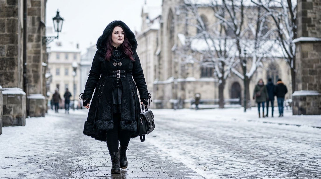 Plus size gothic outerwear for cold weather
