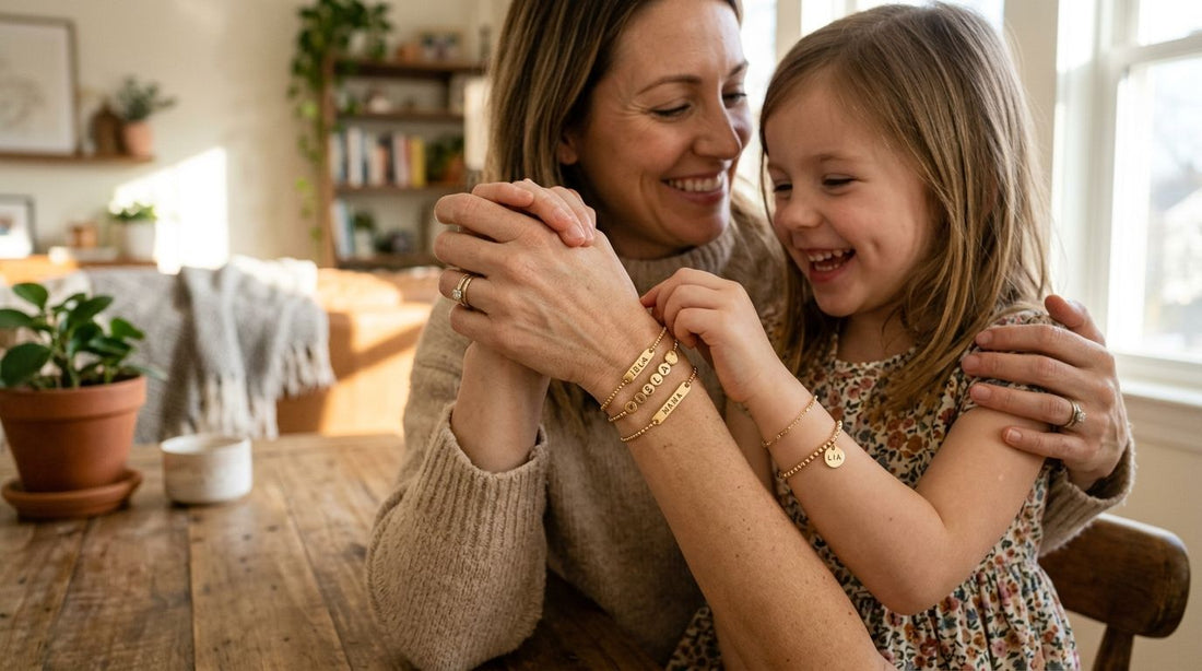 Custom name bracelets for moms