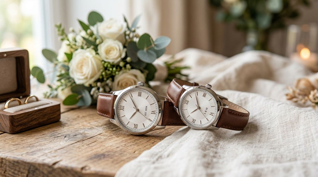 Custom couple watches for wedding gifts