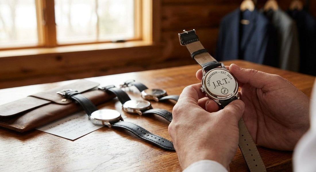 Custom engraved watches for men: best groomsmen gifts