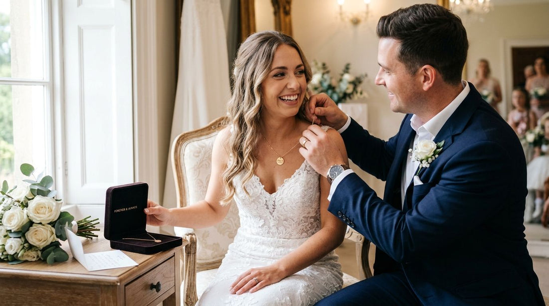 Personalized jewelry gifts for the bride from the groom
