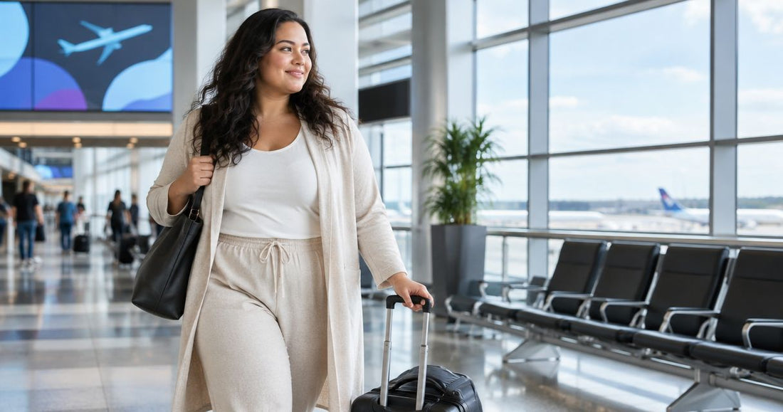 Plus Size Travel Outfits for Long Flights and Travel Days