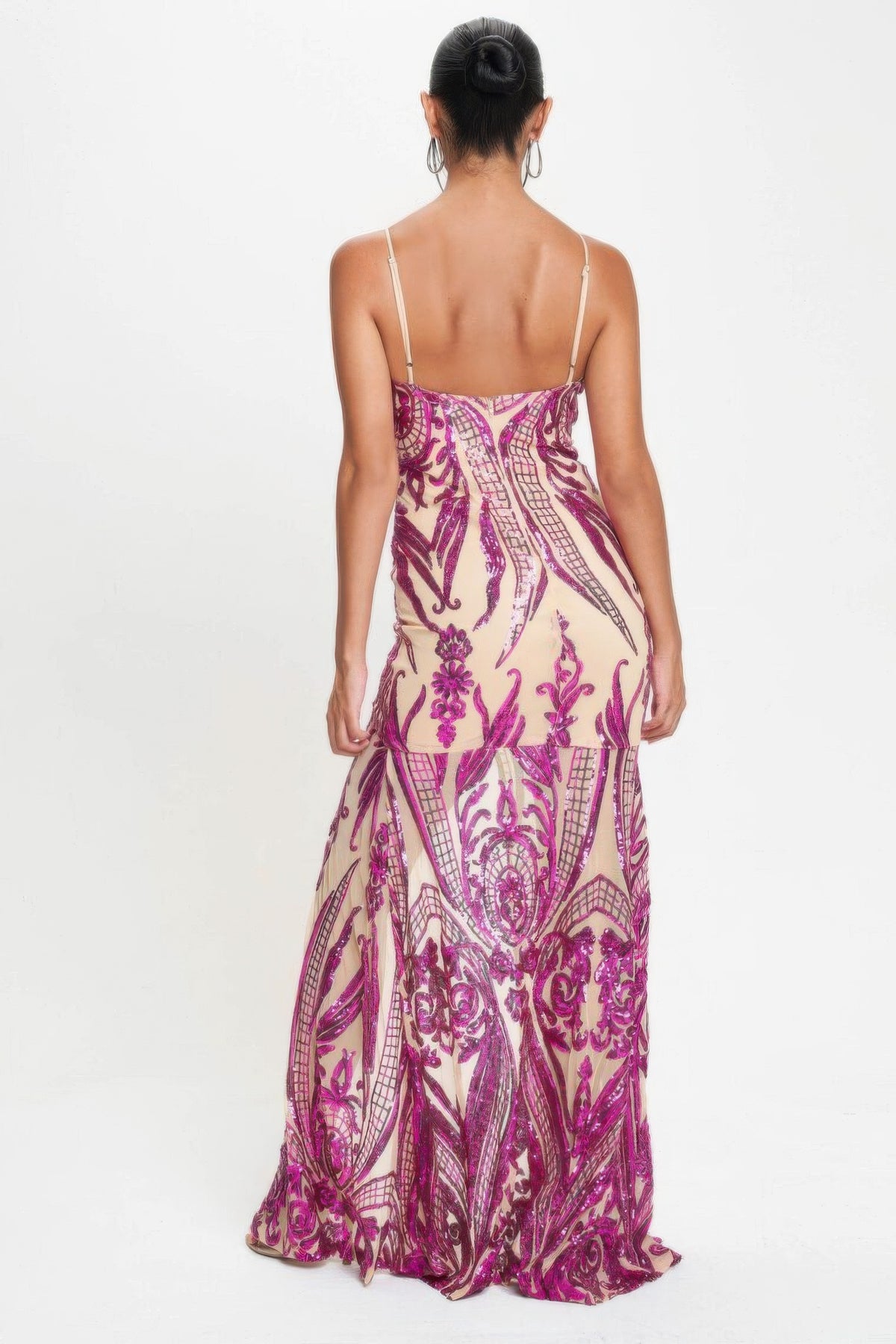 Exquisite Sequin Spaghetti Strap Maxi Dress – Glamorous Evening Gown - Shopping Therapy, LLC Maxi Dresses