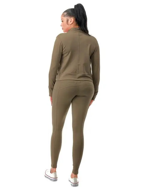 Olive Active Wear 3 Piece set - Shopping Therapy, LLC Athletic Wear