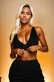 Ribbed Knit Plunge V-Neck Crop Top – Bold, Chic & Comfortable