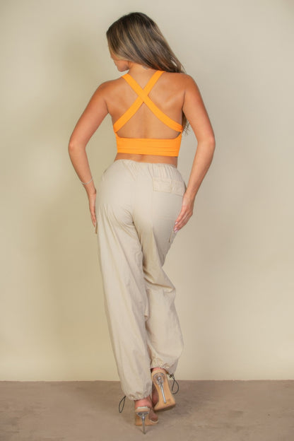 Ribbed Knit Plunge V-Neck Crop Top – Bold, Chic & Comfortable - Shopping Therapy, LLC Top
