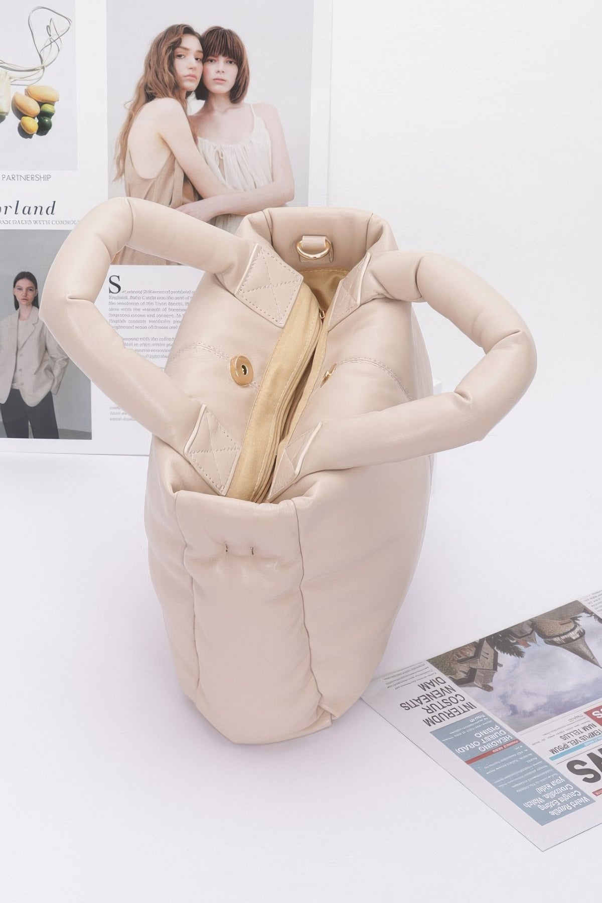 Faux Leather Padded Tote Bag - Shopping Therapy, LLC 