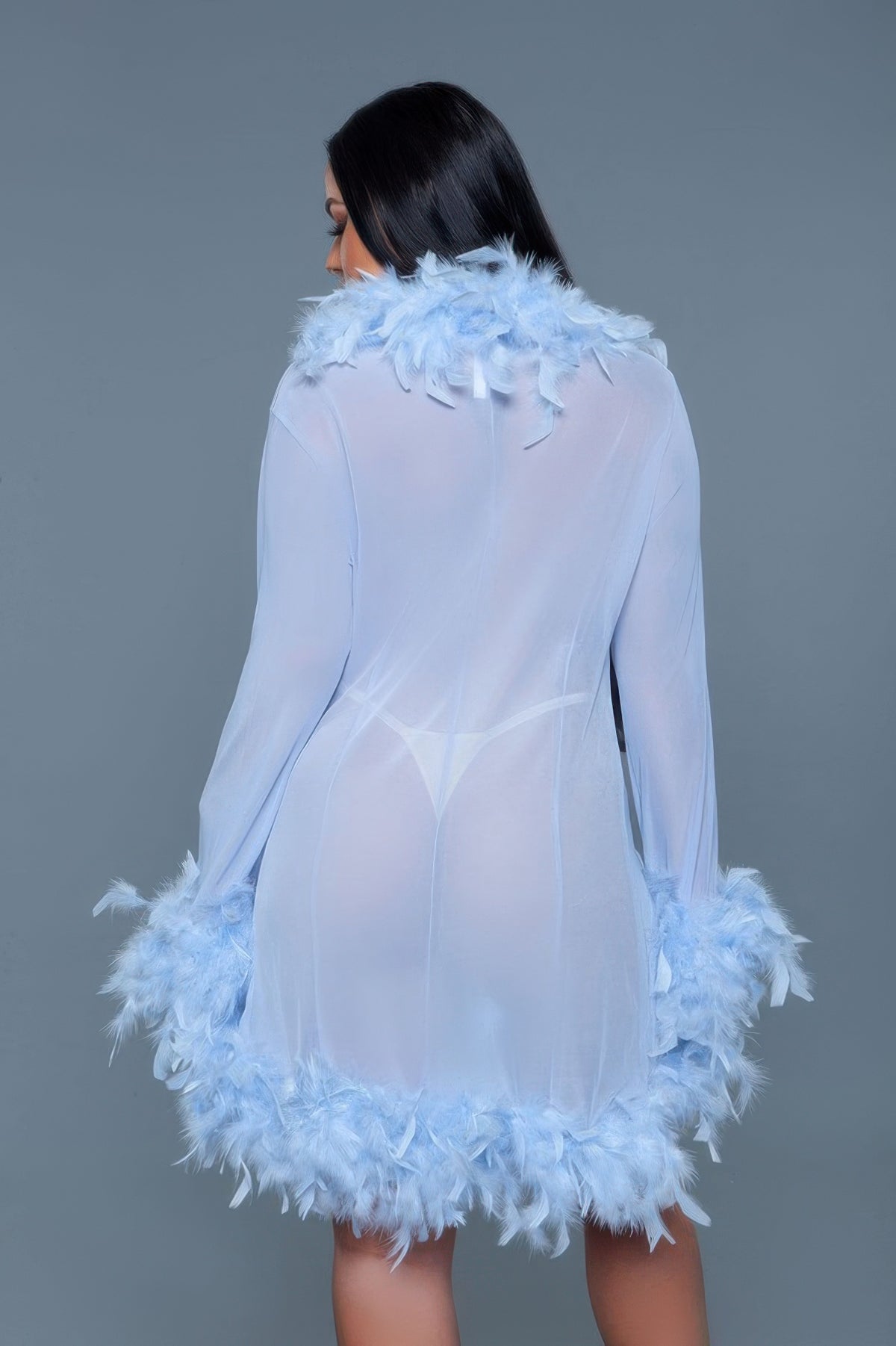Light Weight Feather Boa Robe - Shopping Therapy, LLC 