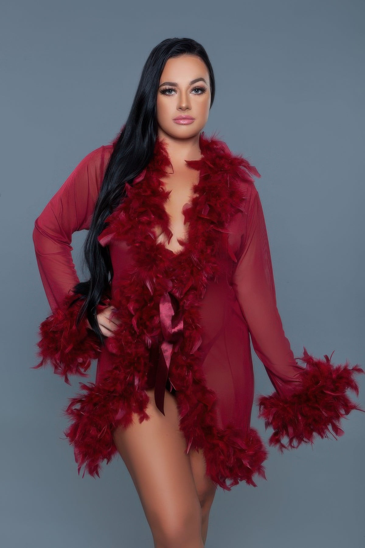Light Weight Feather Boa Robe