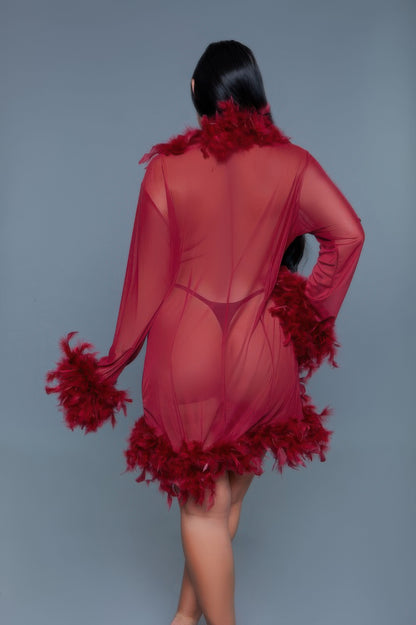 Light Weight Feather Boa Robe - Shopping Therapy, LLC 