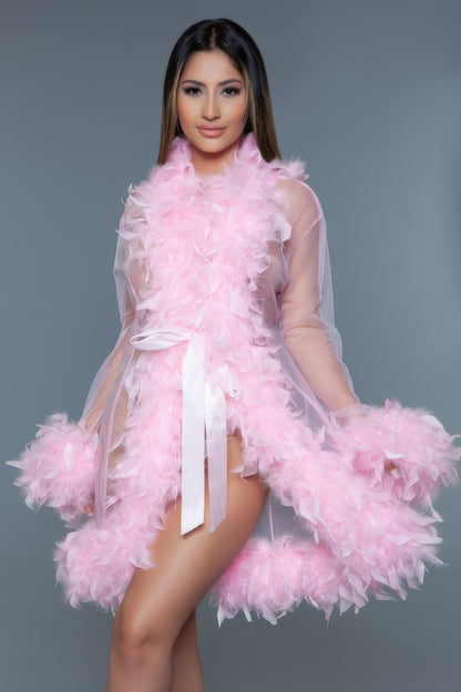 Light Weight Feather Boa Robe - Shopping Therapy, LLC 