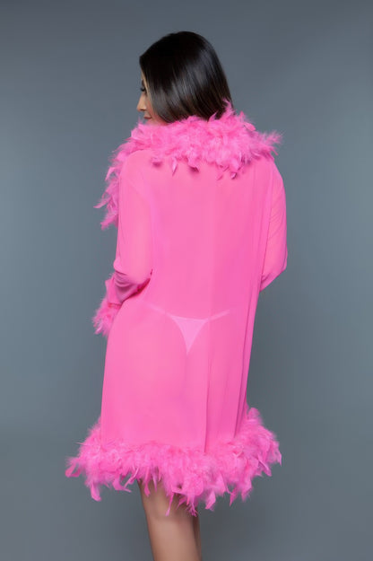 Light Weight Feather Boa Robe - Shopping Therapy, LLC 