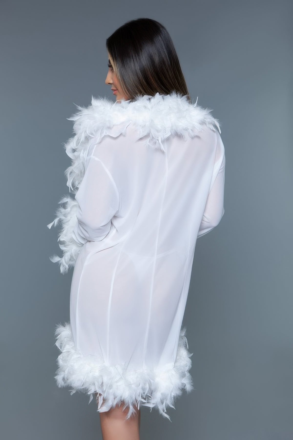 Light Weight Feather Boa Robe - Shopping Therapy, LLC 