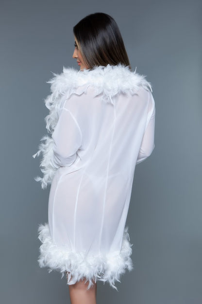 Light Weight Feather Boa Robe - Shopping Therapy, LLC 