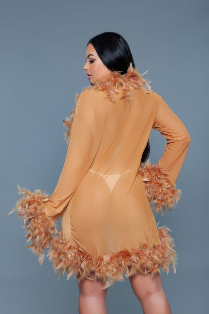 Light Weight Feather Boa Robe - Shopping Therapy, LLC 