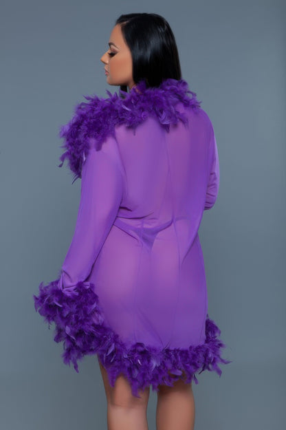 Light Weight Feather Boa Robe - Shopping Therapy, LLC 
