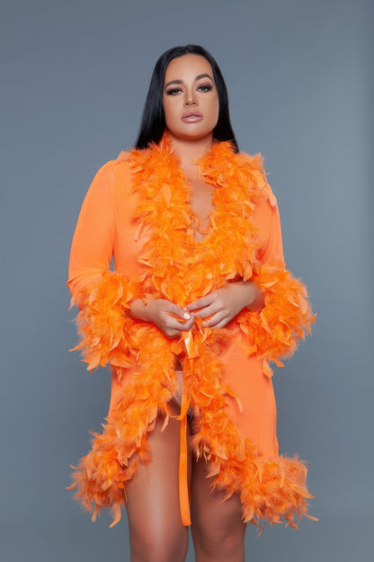 Light Weight Feather Boa Robe - Shopping Therapy, LLC 