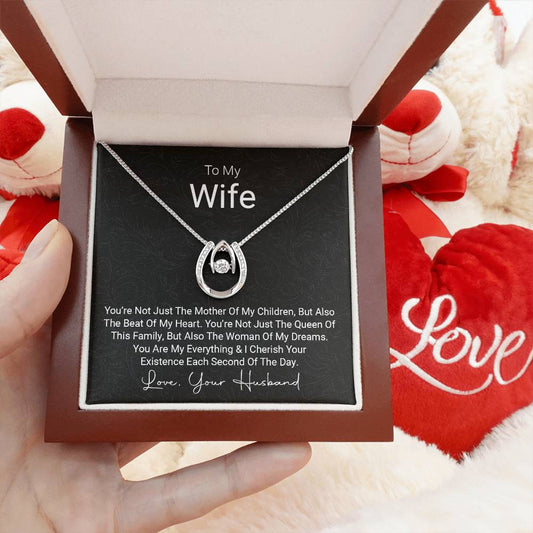 Lucky In Love Necklace For Wife - Shopping Therapy, LLC Jewelry