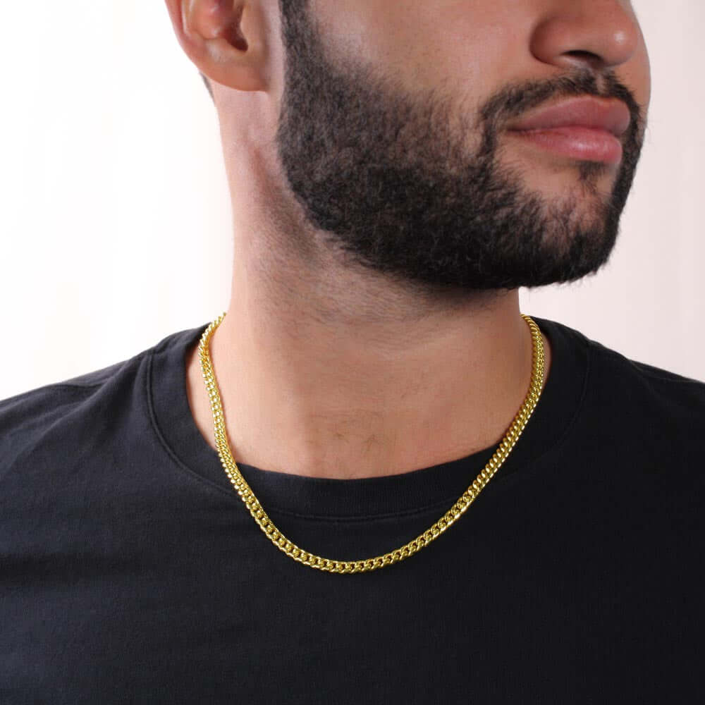 Bonus Dad Cuban Link Chain – Stepdad Gift, Father Figure Necklace for Men - Shopping Therapy, LLC Jewelry