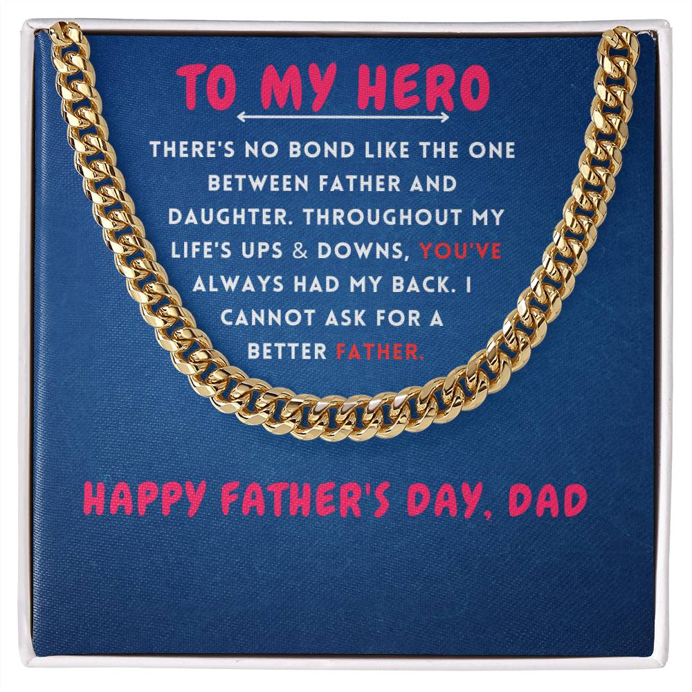 To My Hero Cuban Link Chain For Men