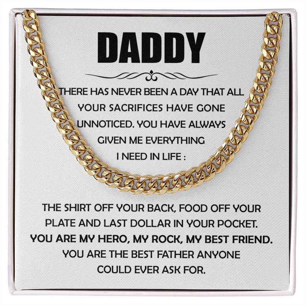 Best Father Ever Cuban Link Chain For Men
