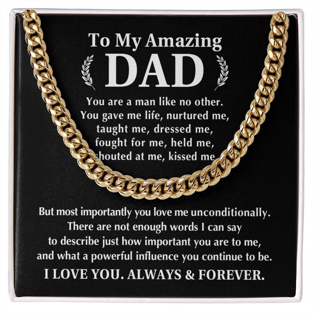 Always And Forever Men's Cuban Link Chain