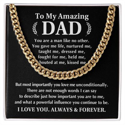 Always And Forever Men's Cuban Link Chain - Shopping Therapy, LLC Jewelry