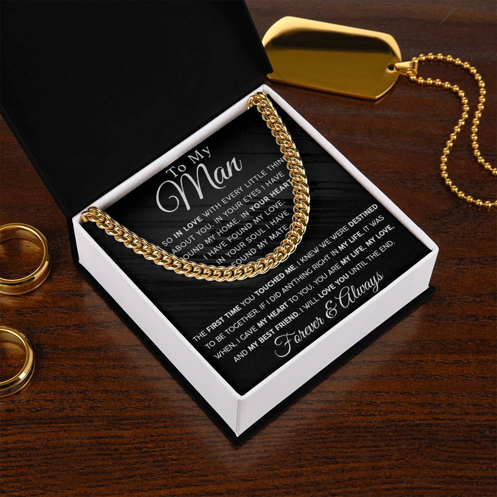 Until The End Men's Cuban Link Chain For Him - Shopping Therapy, LLC Jewelry