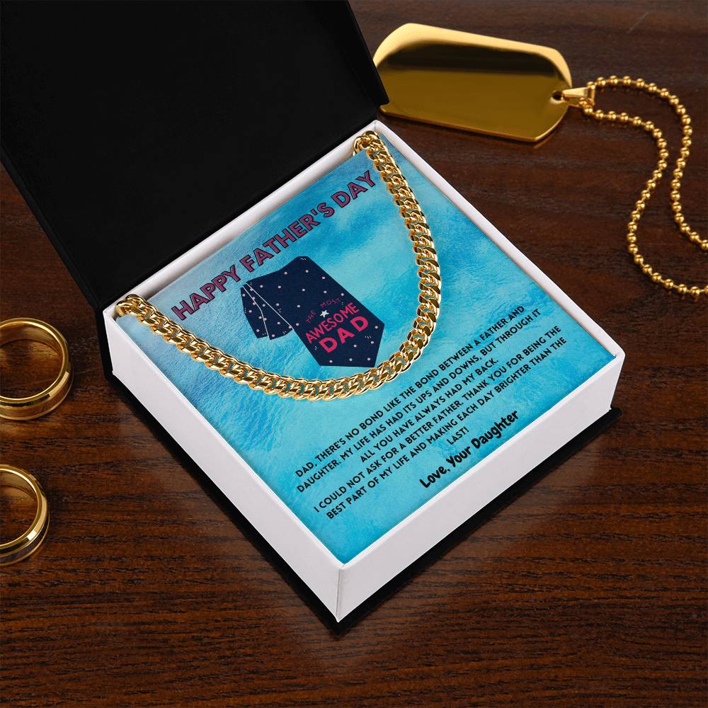 Father-N-Daughter Bond Men's Cuban Link Chain