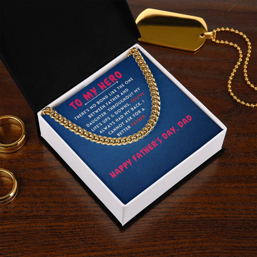 To My Hero Cuban Link Chain For Men