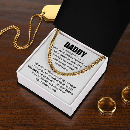 Best Father Ever Cuban Link Chain For Men - Shopping Therapy, LLC Jewelry