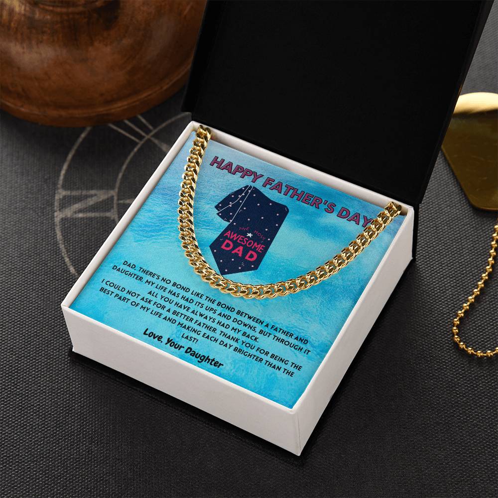 Father-N-Daughter Bond Men's Cuban Link Chain
