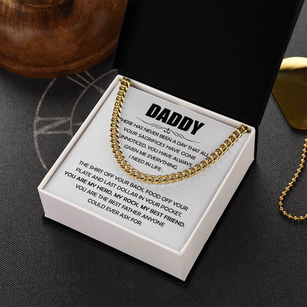 Best Father Ever Cuban Link Chain For Men