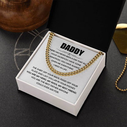 Best Father Ever Cuban Link Chain For Men - Shopping Therapy, LLC Jewelry