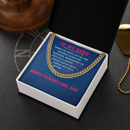 To My Hero Cuban Link Chain For Men - Shopping Therapy, LLC Jewelry