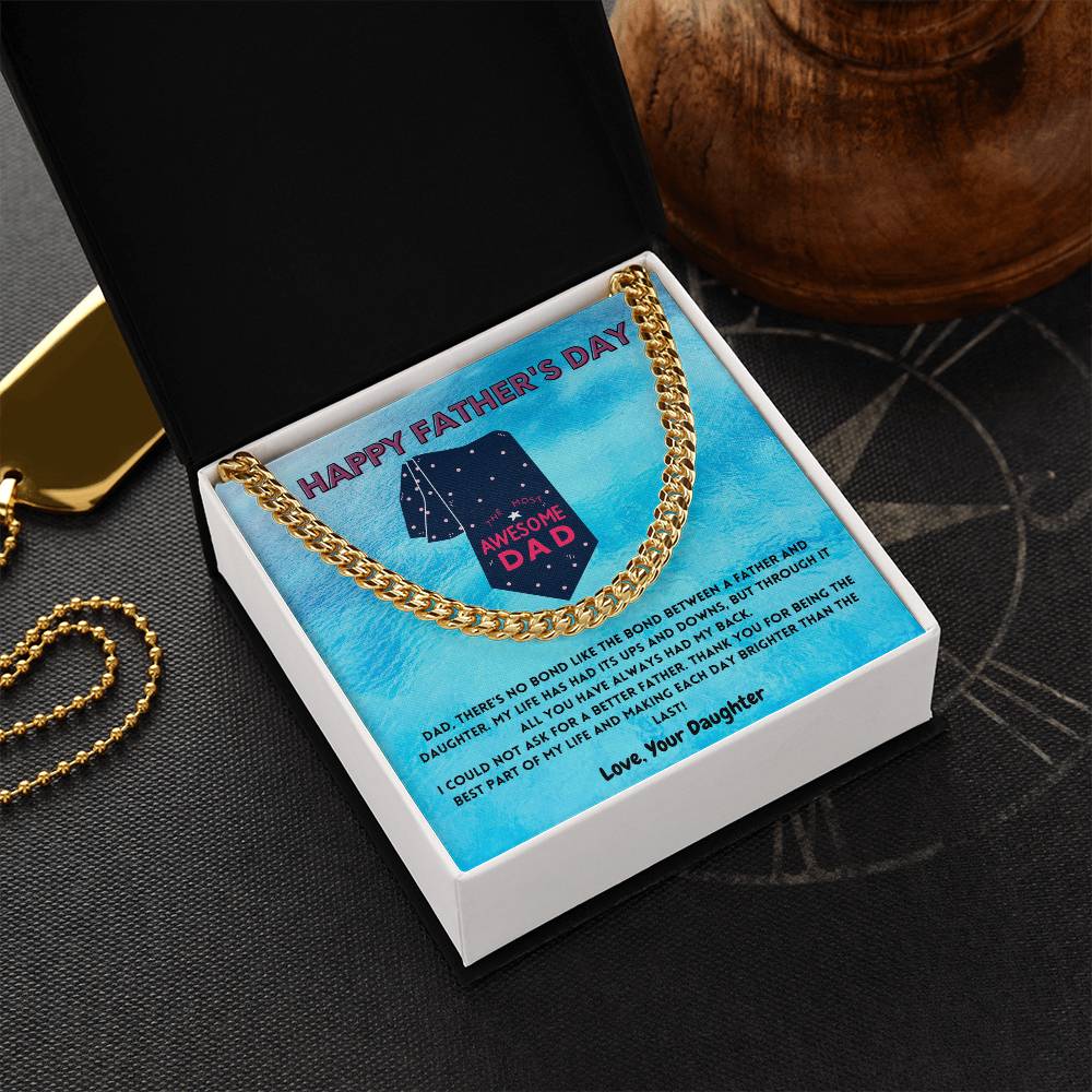 Father-N-Daughter Bond Men's Cuban Link Chain