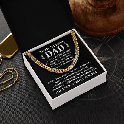 Always And Forever Men's Cuban Link Chain - Shopping Therapy, LLC Jewelry