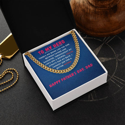 To My Hero Cuban Link Chain For Men - Shopping Therapy, LLC Jewelry