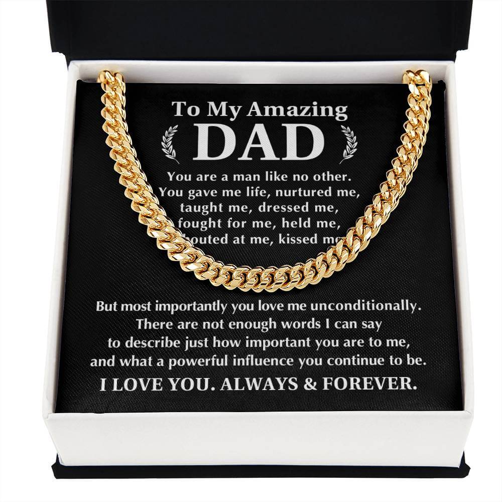 Always And Forever Men's Cuban Link Chain