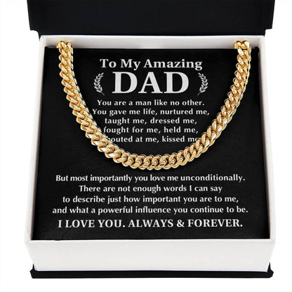 Always And Forever Men's Cuban Link Chain - Shopping Therapy, LLC Jewelry